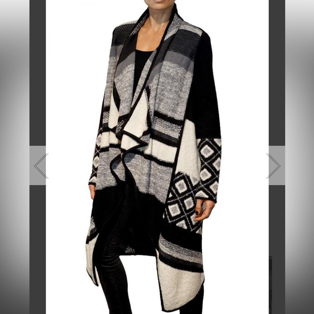 Vince Block Print Cardigan, Size Xs